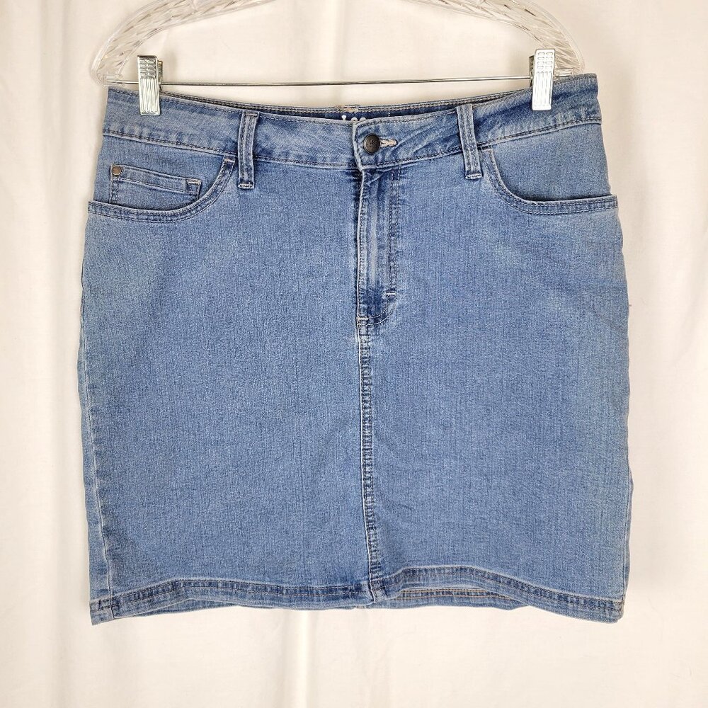 LEE Rider's Denim Mid-Rise Skirt - Size 14M